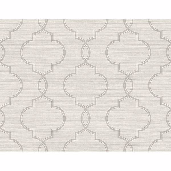 Picture of Malo Light Grey Sisal Ogee Wallpaper