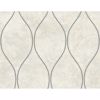 Picture of Eira Ivory Marble Ogee Wallpaper