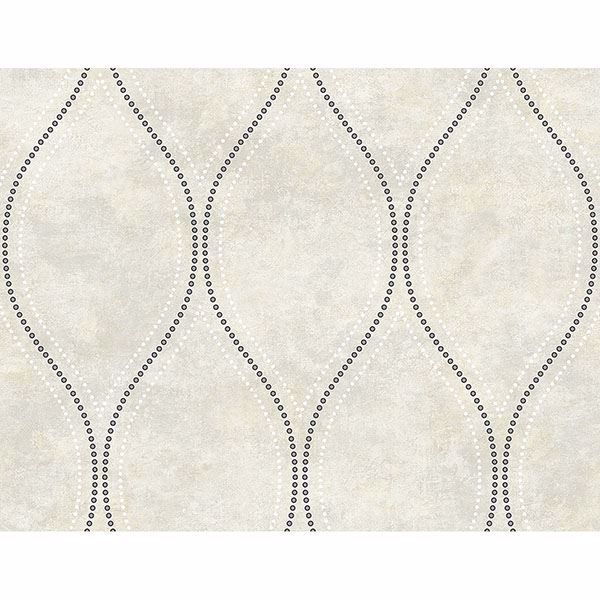 Picture of Eira Ivory Marble Ogee Wallpaper