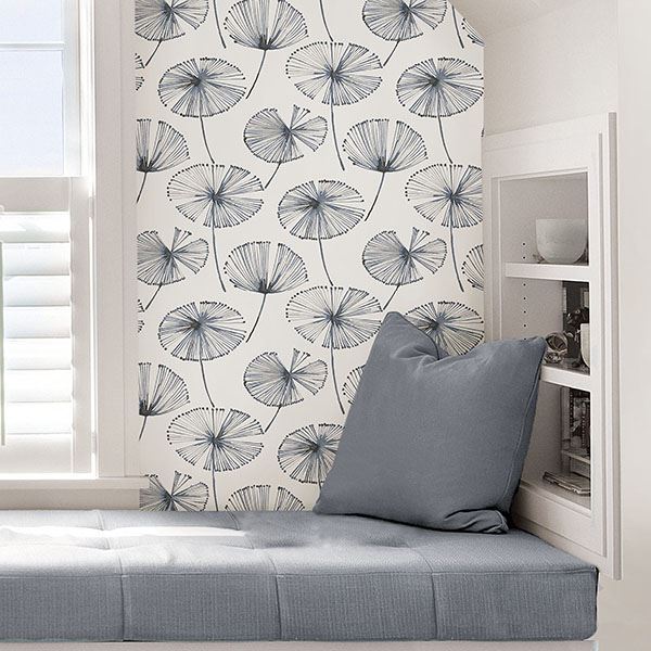 NU2683 Blue Aya Peel and Stick Wallpaper by NuWallpaper