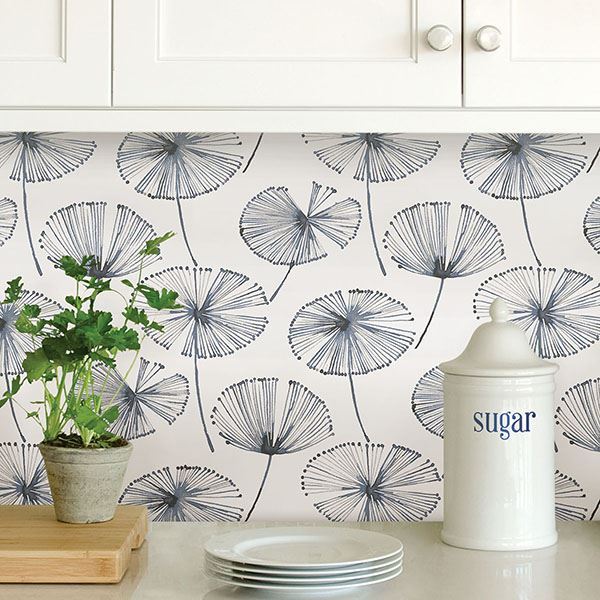 NU2683 Blue Aya Peel and Stick Wallpaper by NuWallpaper