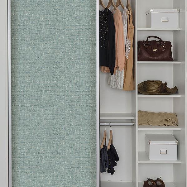 NU2919 Aqua Poplin Texture Peel and Stick Wallpaper by NuWallpaper