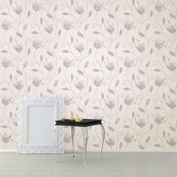 Show details for Synergy Grey Floral Trails Wallpaper