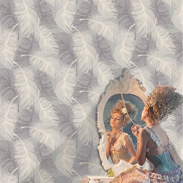 M0923 Journey Grey Feather Wallpaper by Coloroll