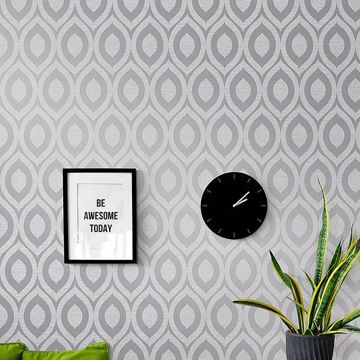 Show details for Rimini Grey Geometric Wallpaper