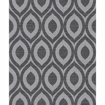 Picture of Rimini Black Geometric Wallpaper 