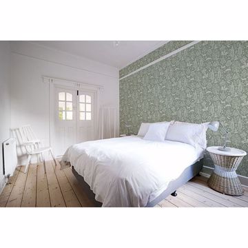 Show details for Sherwood Sage Woodland Wallpaper