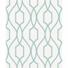 Picture of Evelyn Teal Trellis Wallpaper