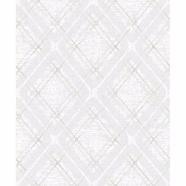 Picture of Hadley Light Grey Argyle Wallpaper