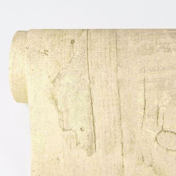 Show details for Lindens Light Yellow Wood Wallpaper