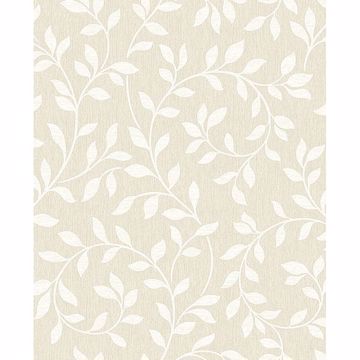 Picture of Torrey Taupe Leaf Trail Wallpaper 