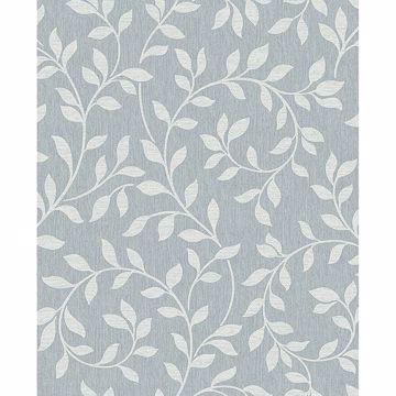 Picture of Torrey Light Blue Leaf Trail Wallpaper 
