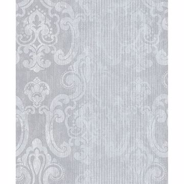 Picture of Ariana Silver Striped Damask Wallpaper