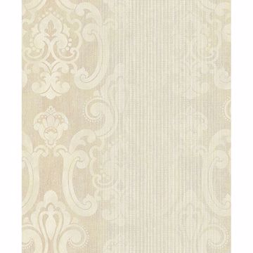 Picture of Ariana Gold Striped Damask Wallpaper