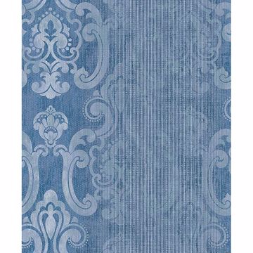 Picture of Ariana Dark Blue Striped Damask Wallpaper