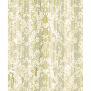 Picture of Camilia Green Damask Wallpaper 