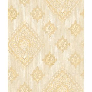 Picture of Leana Gold Medallion Wallpaper 