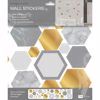 Marble Gold Geo Hexagon Wall Stickers