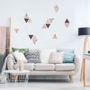 Rose Gold Marble Triangles Wall Stickers