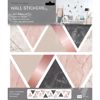 Rose Gold Marble Triangles Wall Stickers