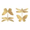 Gold Polygonal Butterflies Wall Stickers