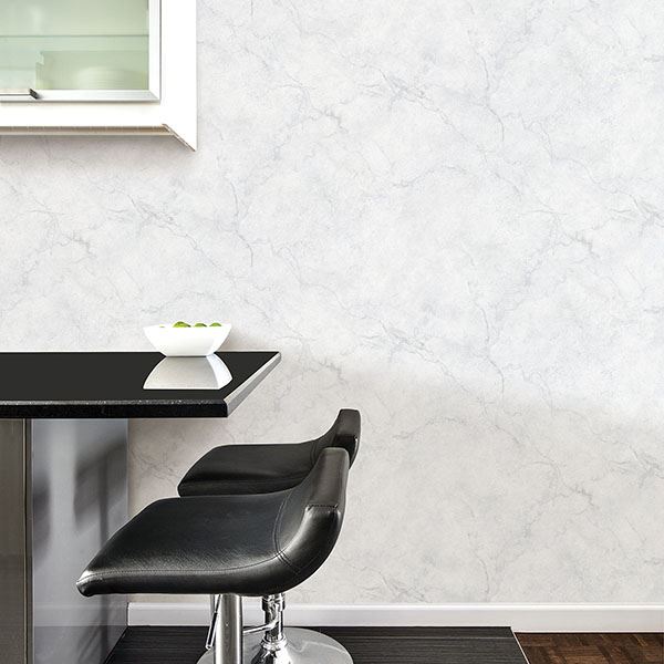 NU2090 Carrara Marble Peel and Stick Wallpaper by NuWallpaper