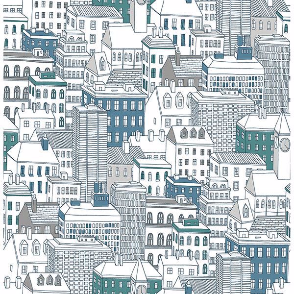 Picture of West Teal City Wallpaper