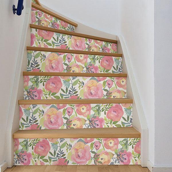 NU3035 Peachy Keen Pink Peel & Stick Wallpaper by NuWallpaper