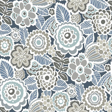 Show details for Dream On Navy Peel & Stick Wallpaper
