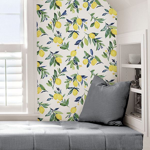 NU3042 - Lemon Drop Yellow Peel & Stick Wallpaper - by NuWallpaper