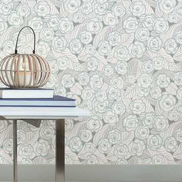 Show details for Oopsie Daisy Grey Peel & Stick Wallpaper