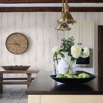 Show details for Appalachian Off-White Wooden Planks Wallpaper