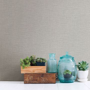 Show details for La Sal Light Grey Canvas Wallpaper