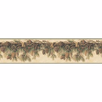 Show details for Pinecone Forest Multicolor Pine Border