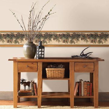 Show details for Pinecone Forest Multicolor Pine Border