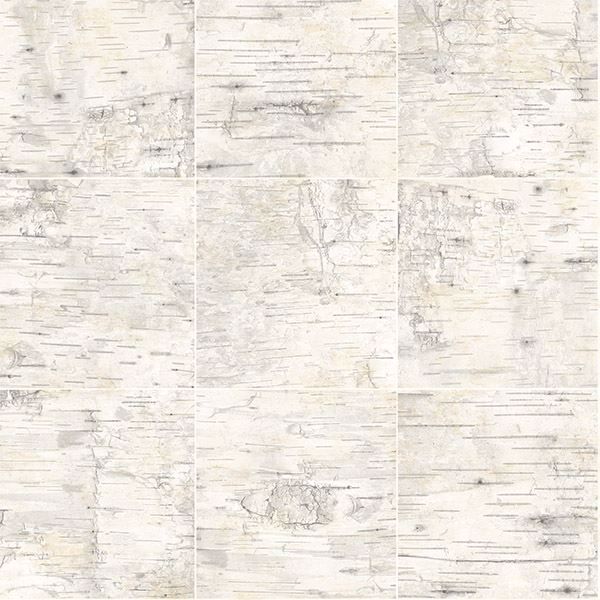 Picture of Champlain Grey Grid Wood Wallpaper