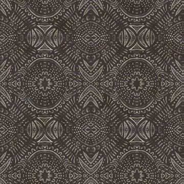 Picture of Java Dark Brown Medallion Wallpaper