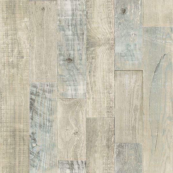Picture of Chebacco Beige Wooden Planks Wallpaper