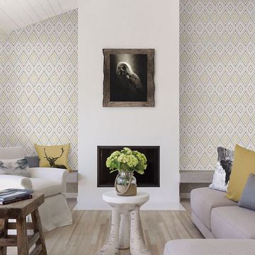 Show details for Ganado Beige Geometric Ikat Wallpaper