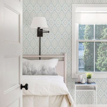 Show details for Ganado Grey Geometric Ikat Wallpaper