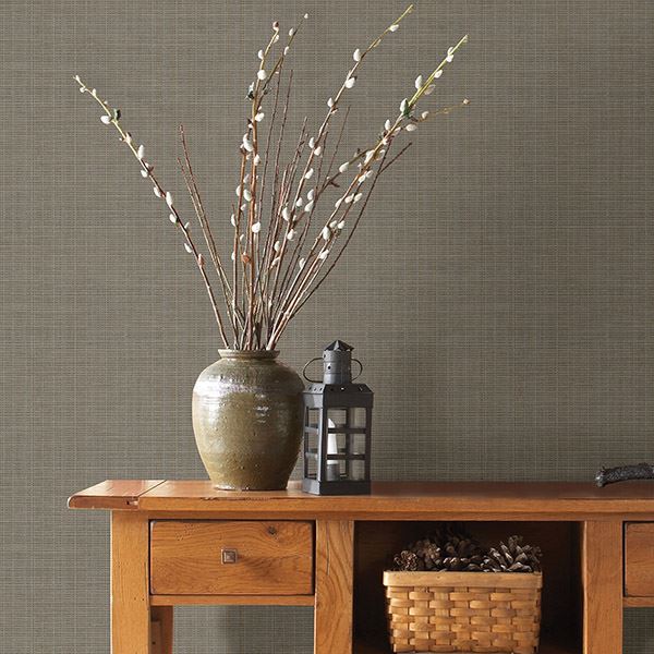 3118016911 Kent Brown Grasscloth Wallpaper by Chesapeake