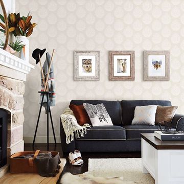 Show details for Totem Eggshell Pinecone Wallpaper