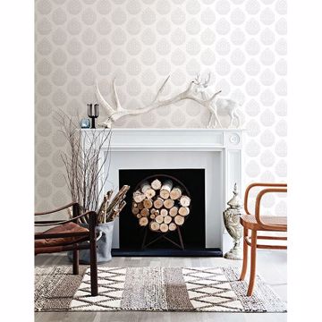 Show details for Totem Light Grey Pinecone Wallpaper