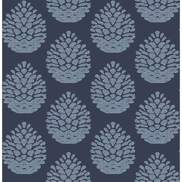 Picture of Totem Blue Pinecone Wallpaper