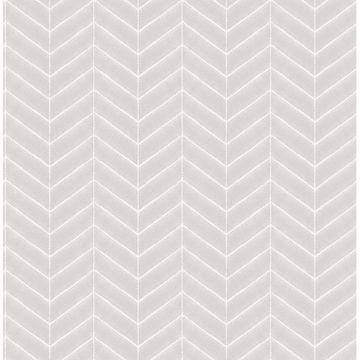 Picture of Bison Grey Herringbone Wallpaper