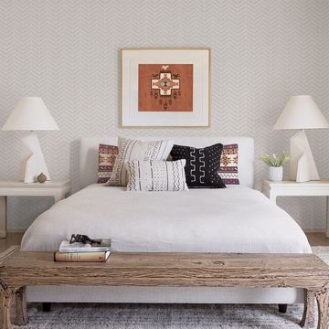 Show details for Bison Grey Herringbone Wallpaper