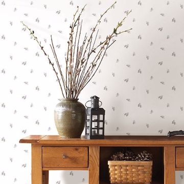 Show details for Pinecone Toss Light Grey Conifer Wallpaper