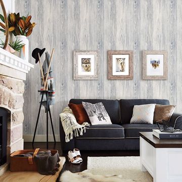Show details for Mapleton Light Grey Shiplap Wallpaper