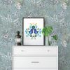 Picture of Full Bloom Blue Floral Wallpaper