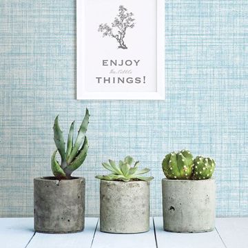 Show details for Mendocino Blue Linen Wallpaper